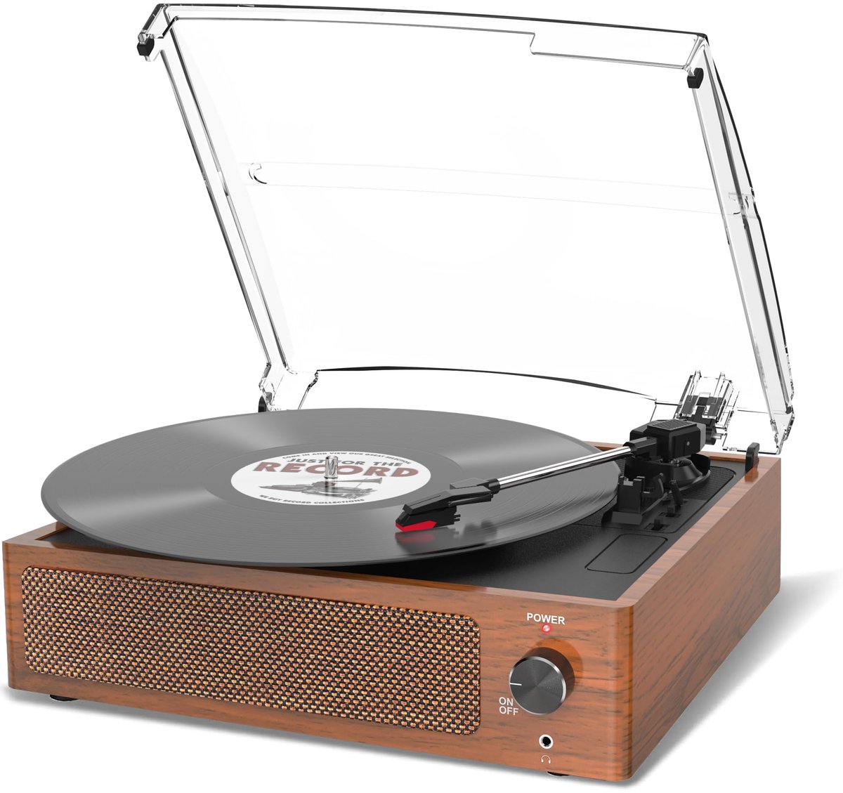 Platenspeler Bluetooth – 3 Snelheden – Vinyl Record Player met Speakers – Automatische Stopfunctie – 7/10/12 inch Platen
