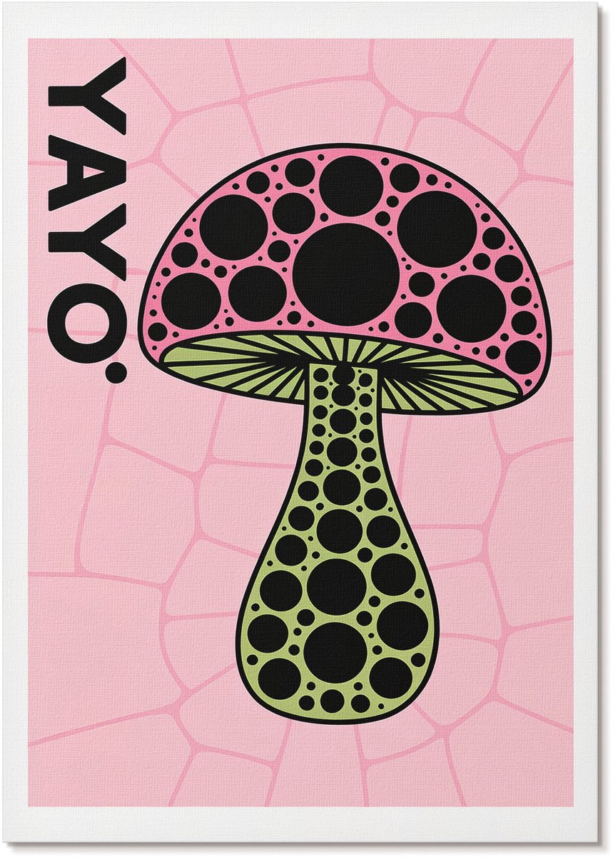 Tulup Polycanvas Wandposter - Olifant In Een Ballon, Illustratie - A3 - Grijs Illustratie - Rechthoek - Muurkunst - Woonkamer, Slaapkamer, Kantoor - Kinder