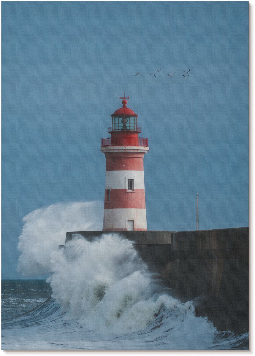 Tulup Canvas Poster Polycanvas - Paarden In Het Landschap, Bruin - A4 - Blauw Patroon - Rechthoek - Decoratieve poster - Kantoor - Klassiek