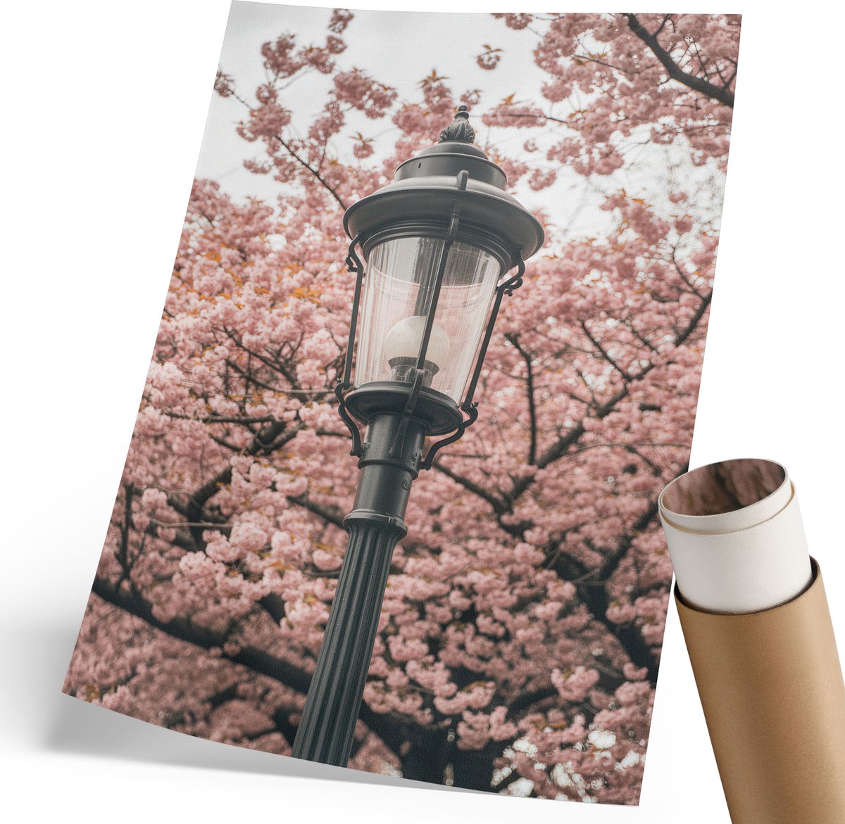 Coloray Polycanvas Wandposter - Lentelantaarn, Fotografie - 210 x 297 mm - Roze Decoratie - Rechthoek - Muurkunst - Woonkamer, Slaapkamer, Kantoor - Klassiek