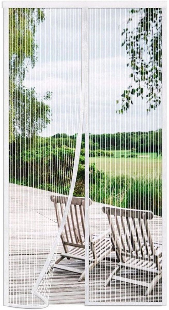 Magnetisch Vliegengordijn - Hordeur Magneet - Insecten Buiten Houden - Automatische Sluiting - 80x240cm - Wit