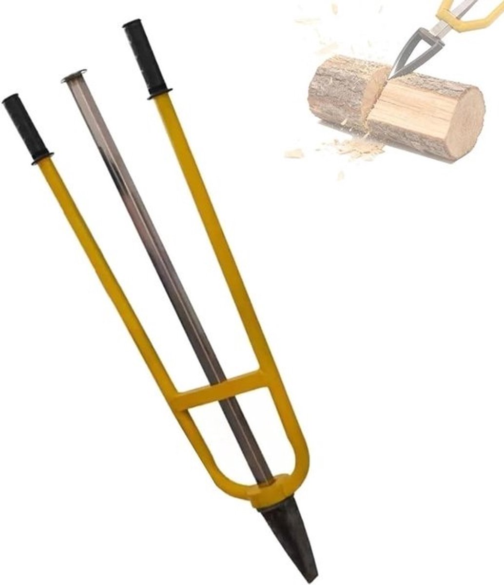 Handmatige Houtsplijter - Traagheid Splijter - Brandhout Maken - Gehard Staal Kop - 96 cm Klein - Zwart