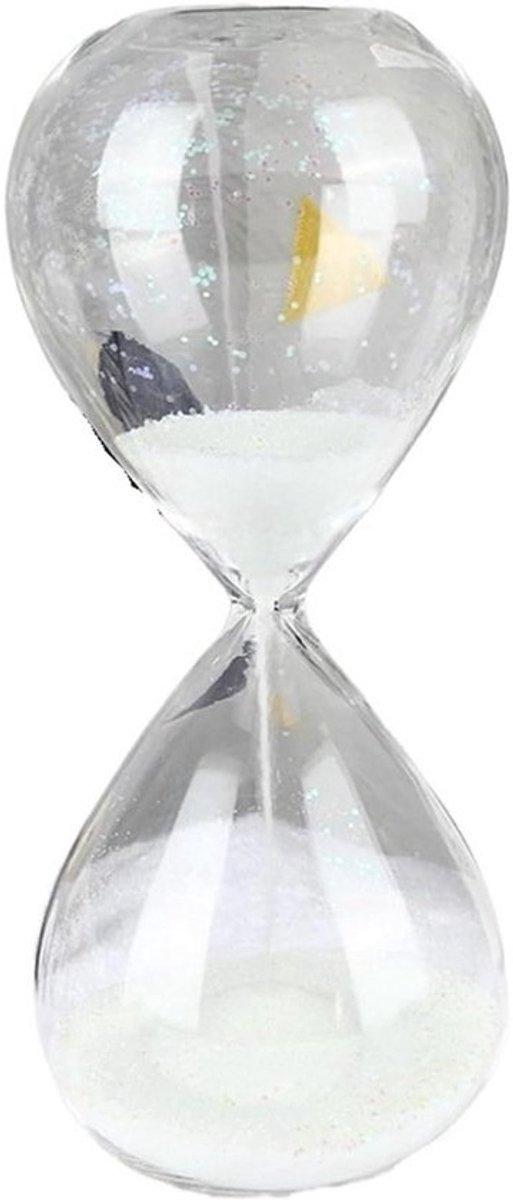 Zandloper Timer - Zandloper Klok - Tijdmanagement Hulpmiddel - Visuele Tijdweergave - 83x20cm - Wit