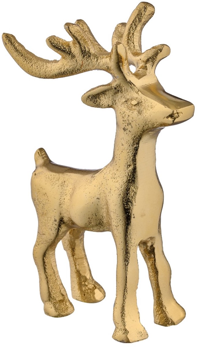 Gasper decoratiefiguur hert goud aluminium 12 cm