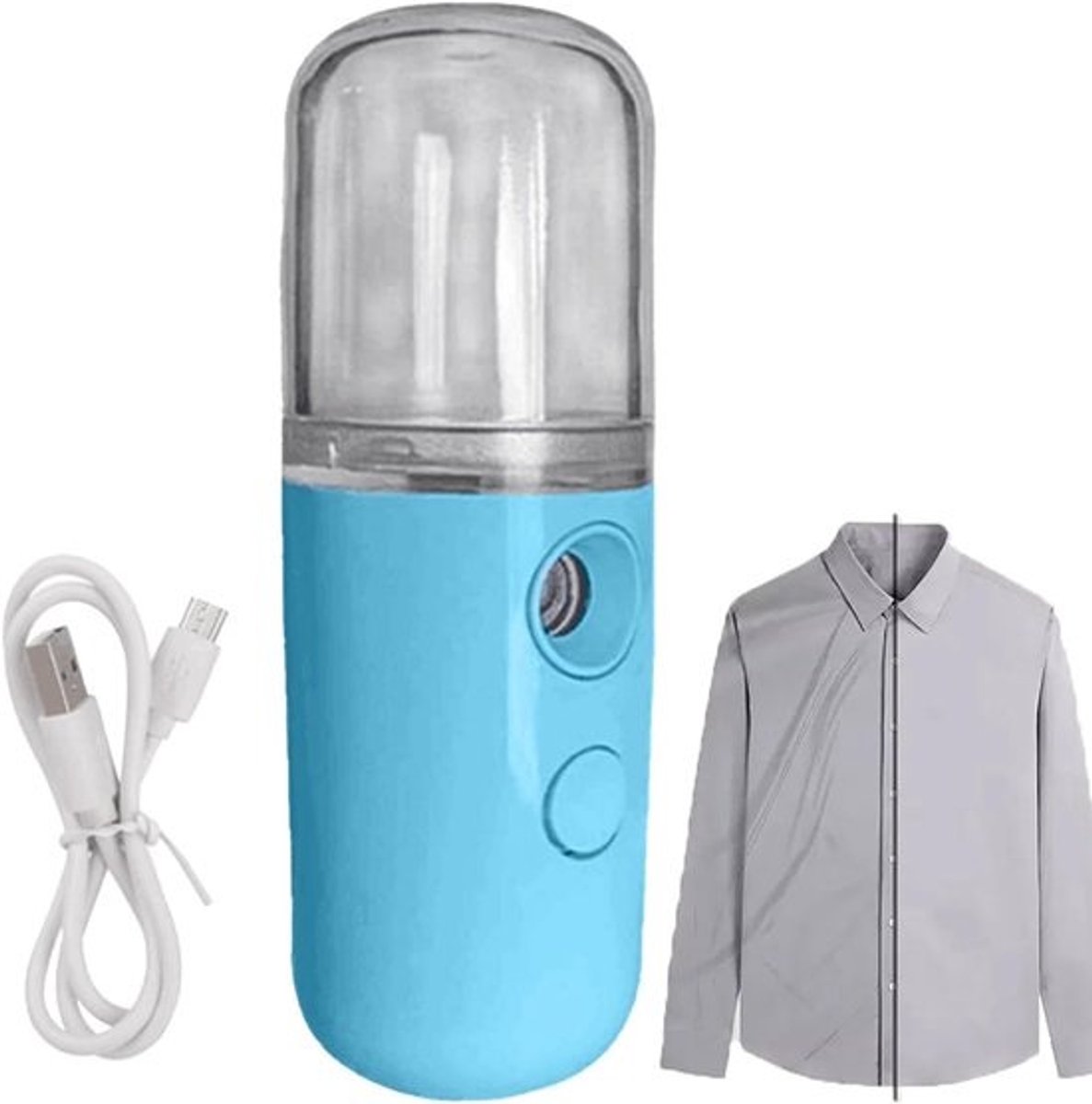 Stoomstrijkijzer Kleding - Kledingstomer Reisstrijkijzer - Kreukels Verwijderen - Snel Droog Stoom - 100ml Tank - Blauw