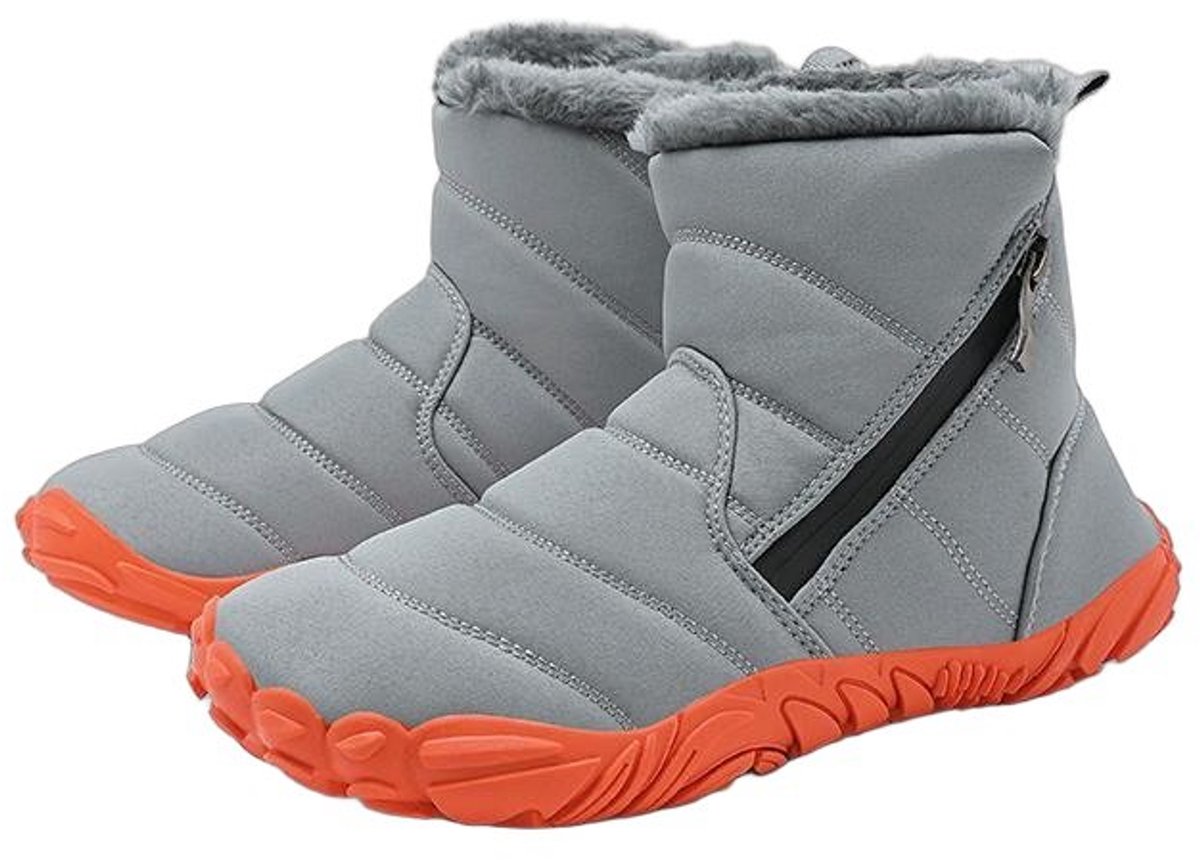 Currero Snowboots Meisjes Sneeuwlaarzen Kinderen Winterlaarzen Meisjes Gevoerde Winterschoenen Waterdicht Antislip Zool Warm Gevoerd Kinderlaarzen Diepgrijs