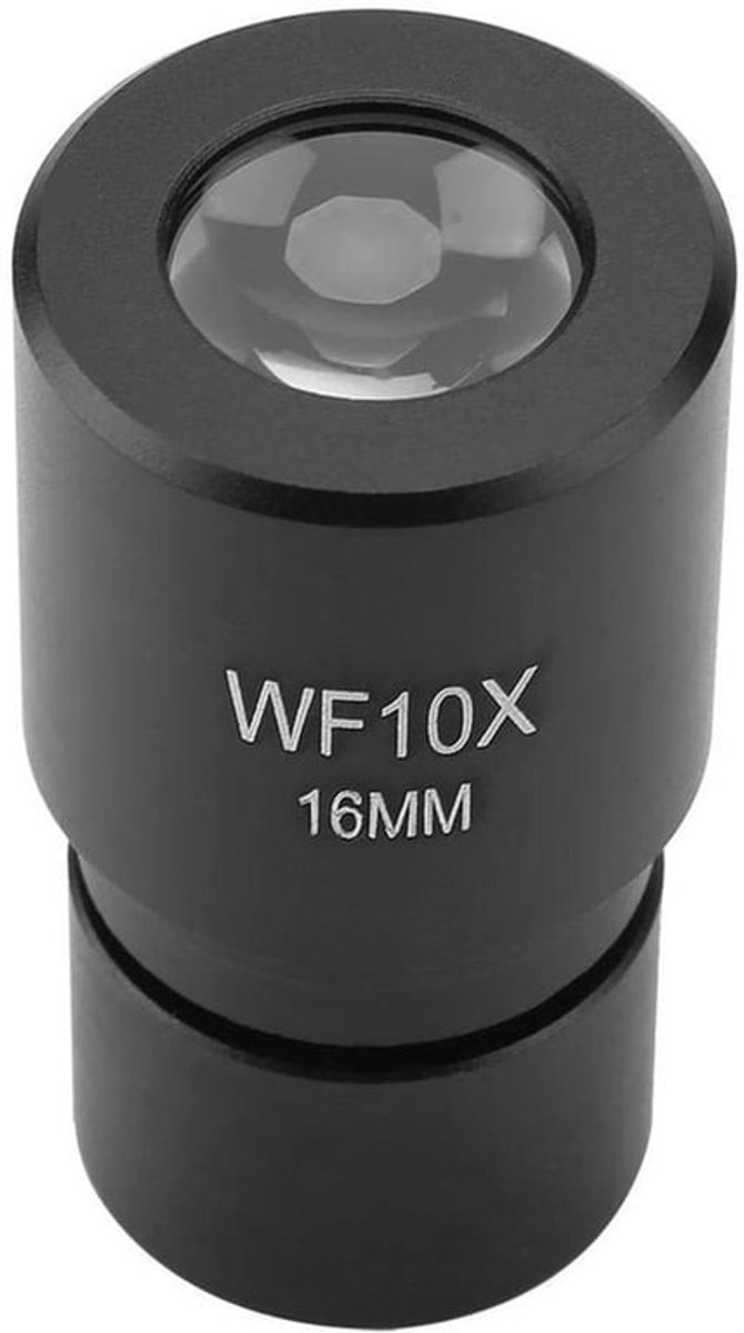 - Microscoop oculair - 16mm breedhoek - 50% groter gezichtsveld - Zwart - Biologisch microscoop oogstuk - 10x vergroting - Geschikt voor on...