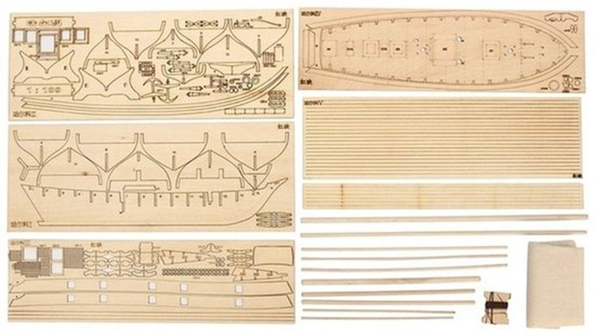 - Modelbouwset schip - Houten scheepsmodel - DIY scheepsmodelset - Speelgoed voor kinderen - Creatief en leerzaam - Perfect voor hobbyiste