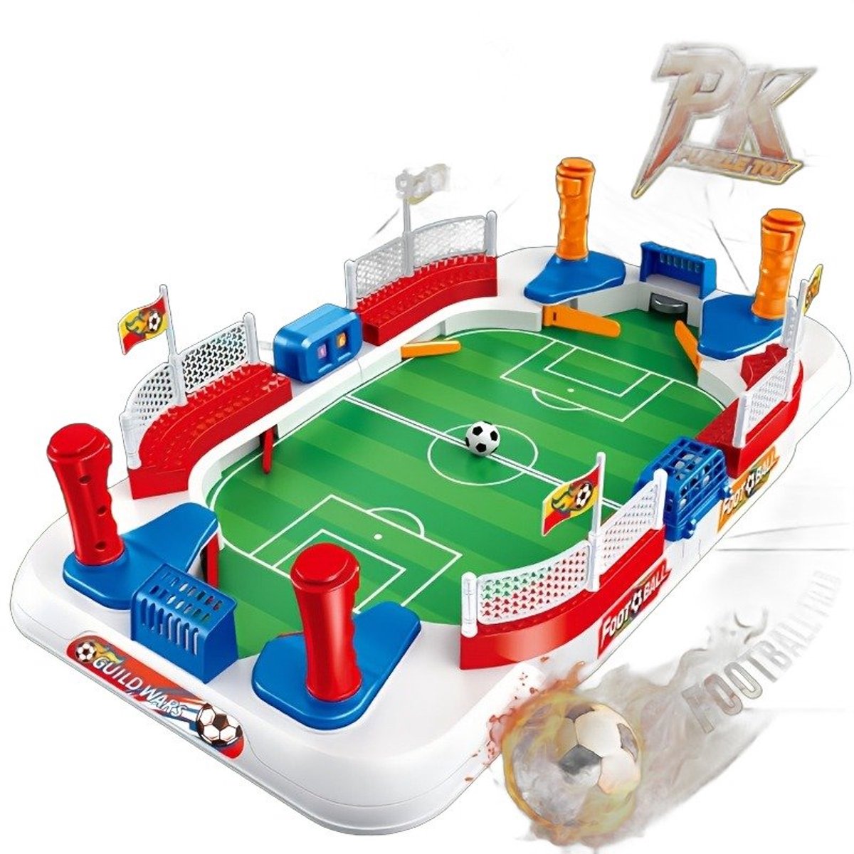 Currero Voetbalspel - Tafelvoetbal - Tafelvoetbalspel - Mini Voetbaltafel - Gezelschapsspel - Binnen en Buiten - Kinderen en Volwassenen - 2 Ballen