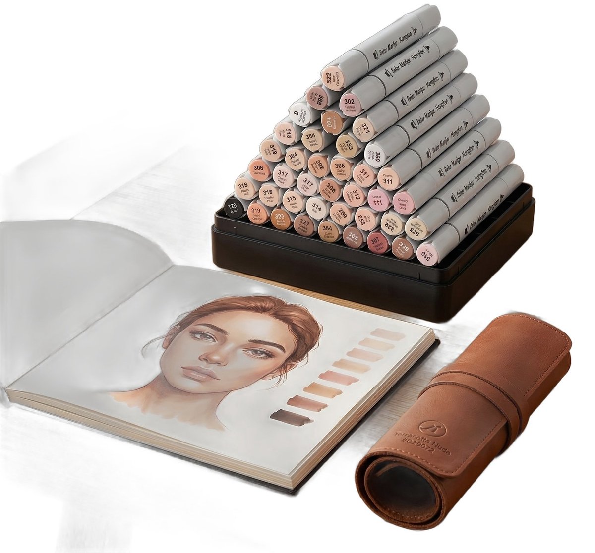 Currero Aquamarkers - Twinmarkers - Brushpennen - Stiften - Markeerstiften Op Waterbasis - Dual Tip - Tekenen En Kleuren - 30 Kleuren