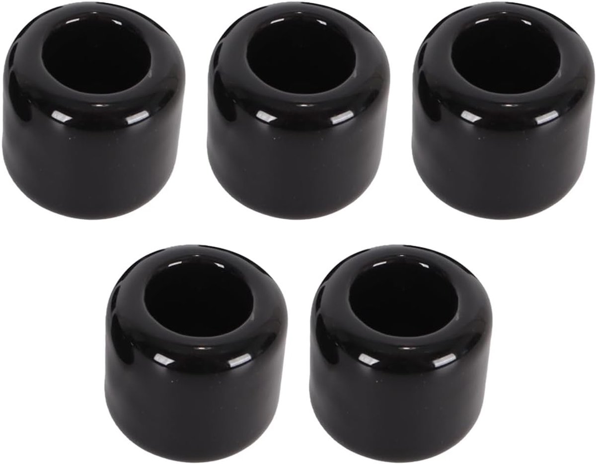 Kaarsen - Set van 5 - 2 cm - Keramiek - Zwart