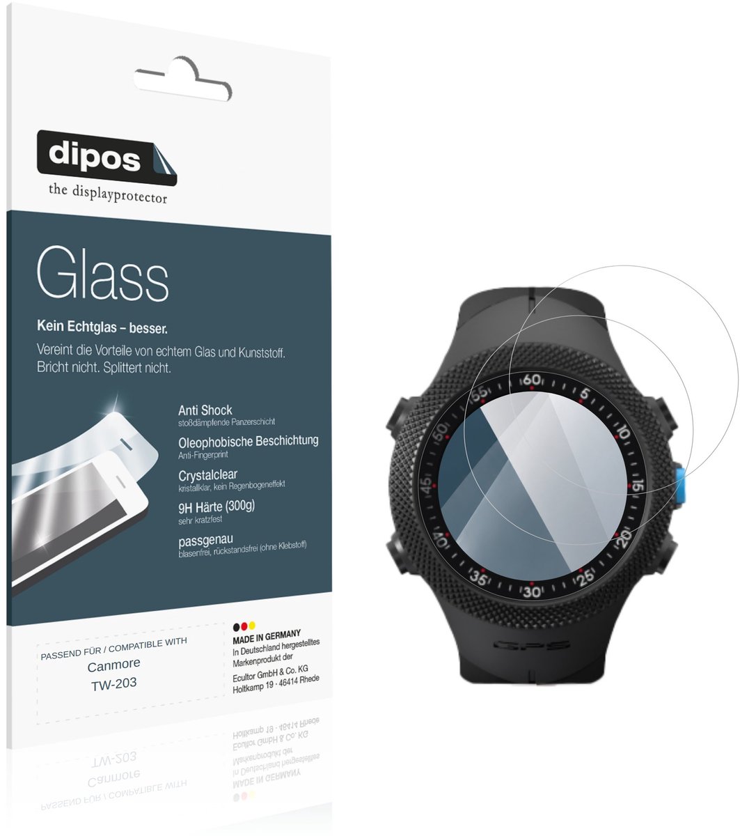 dipos – 2x Pantserfolie geschikt voor Canmore TW-203 | 9H Screenprotector