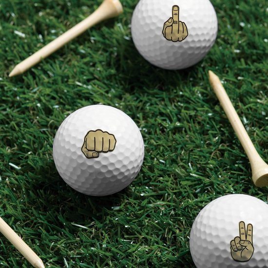 2 Vellen Gebaren Golfbalmarkeerders - 32 Stuks Grappige Golfbalstickers voor Identificatie, Cadeau voor Golfers en Golfaccessoires — afbeelding 2