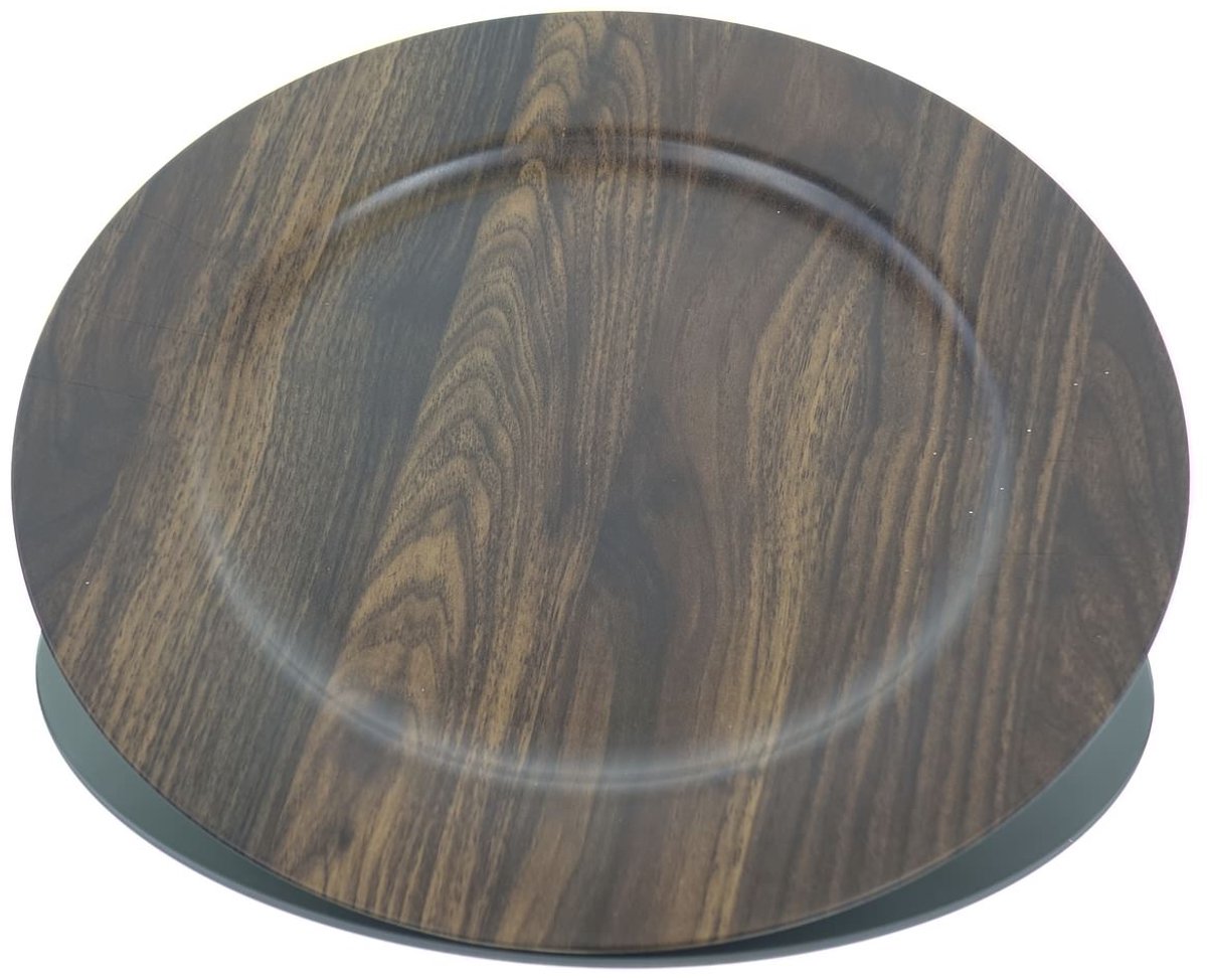 Decobord Ø33 cm Bruin – Stevig en Stijlvol