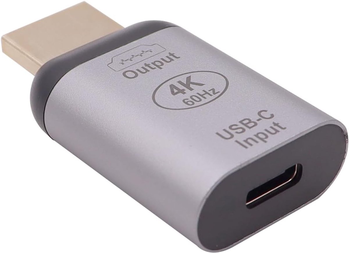 USB C naar HDMI Adapter voor 4K Video, Type C 3.1, Geschikt voor HDTV en Monitoren