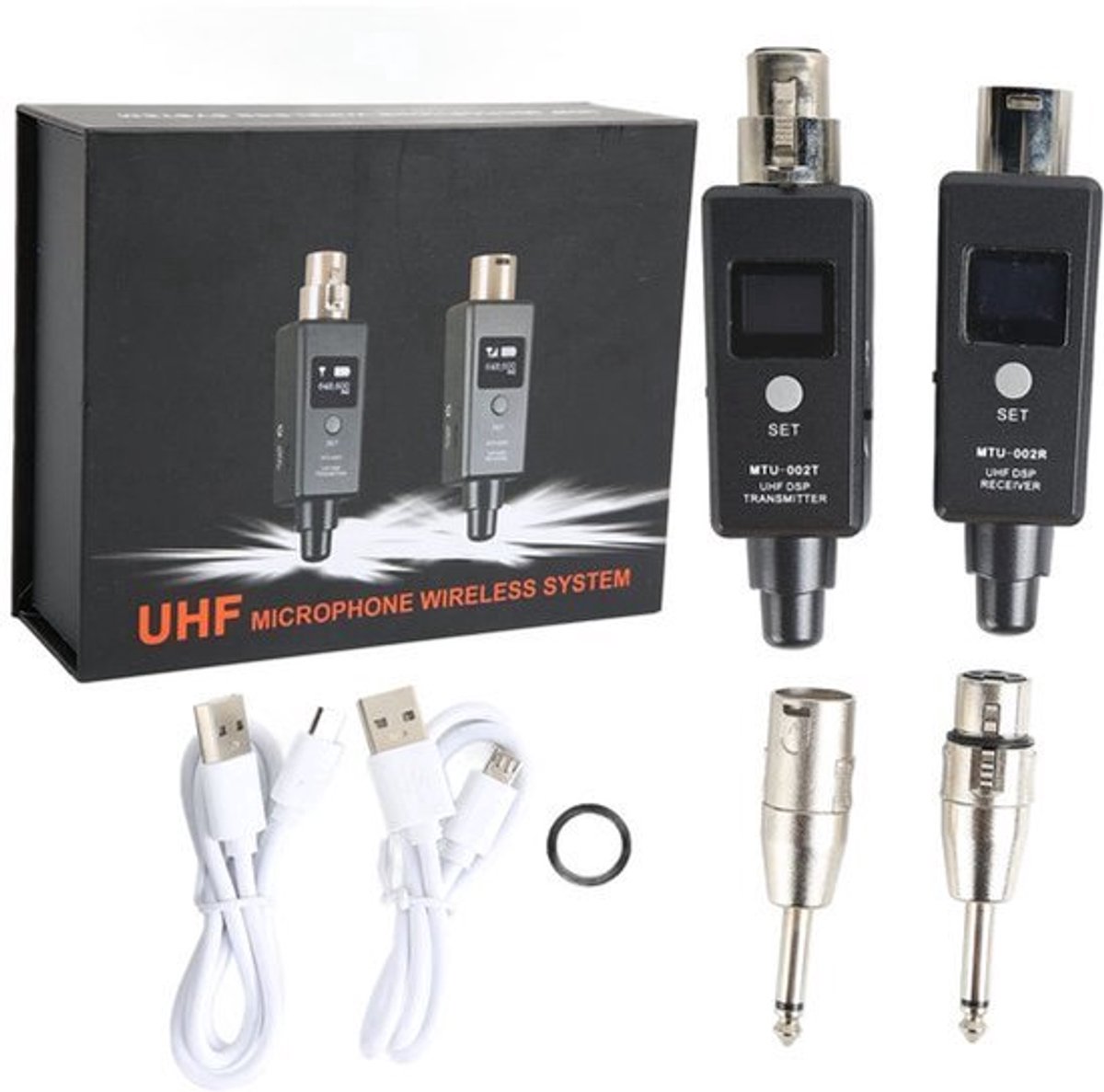 Allecto - Draadloze Microfoonzenderontvanger - U3 Microfoonadapter
