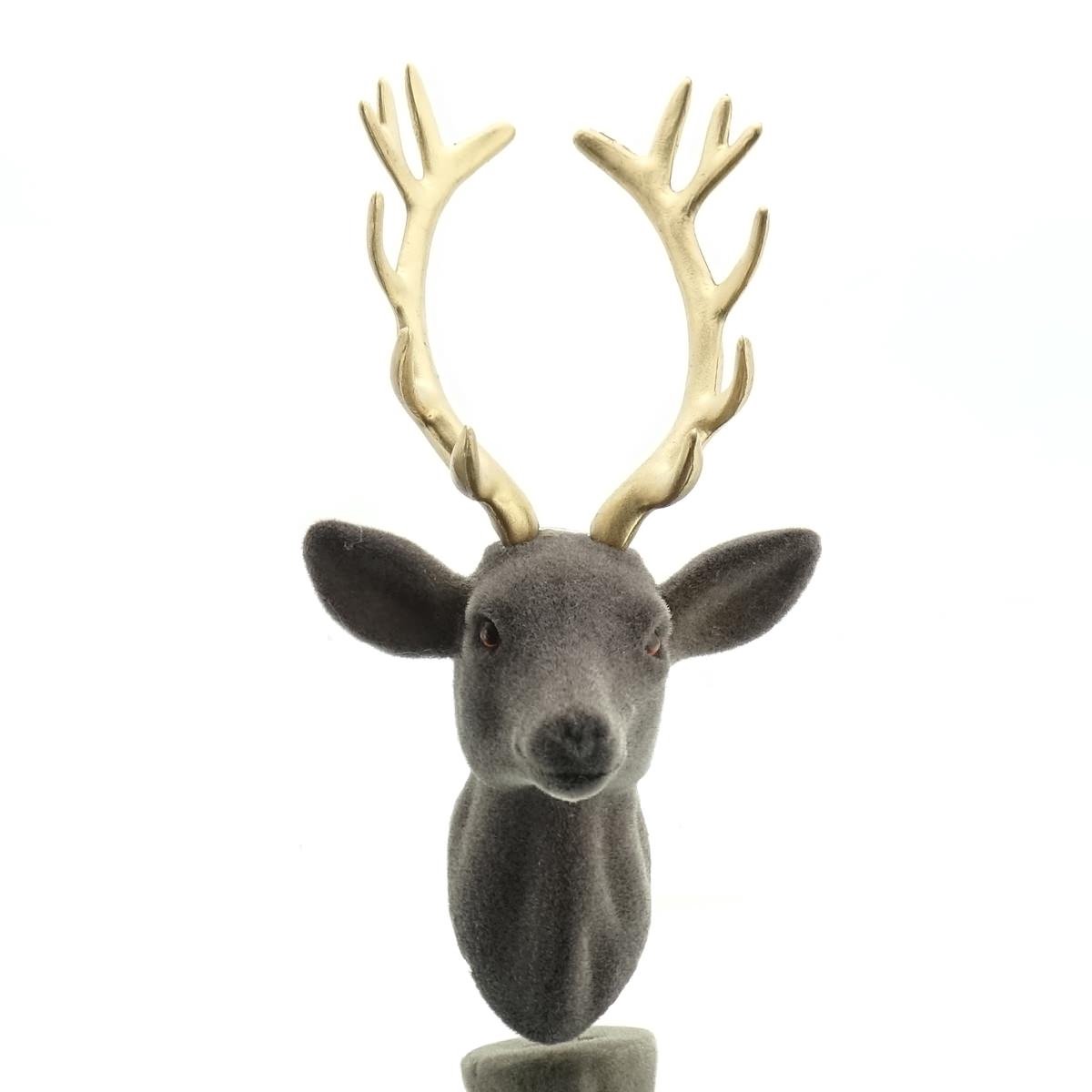 Scheulen hertenkop Etienne taupe goudkleurig gewei 19 cm