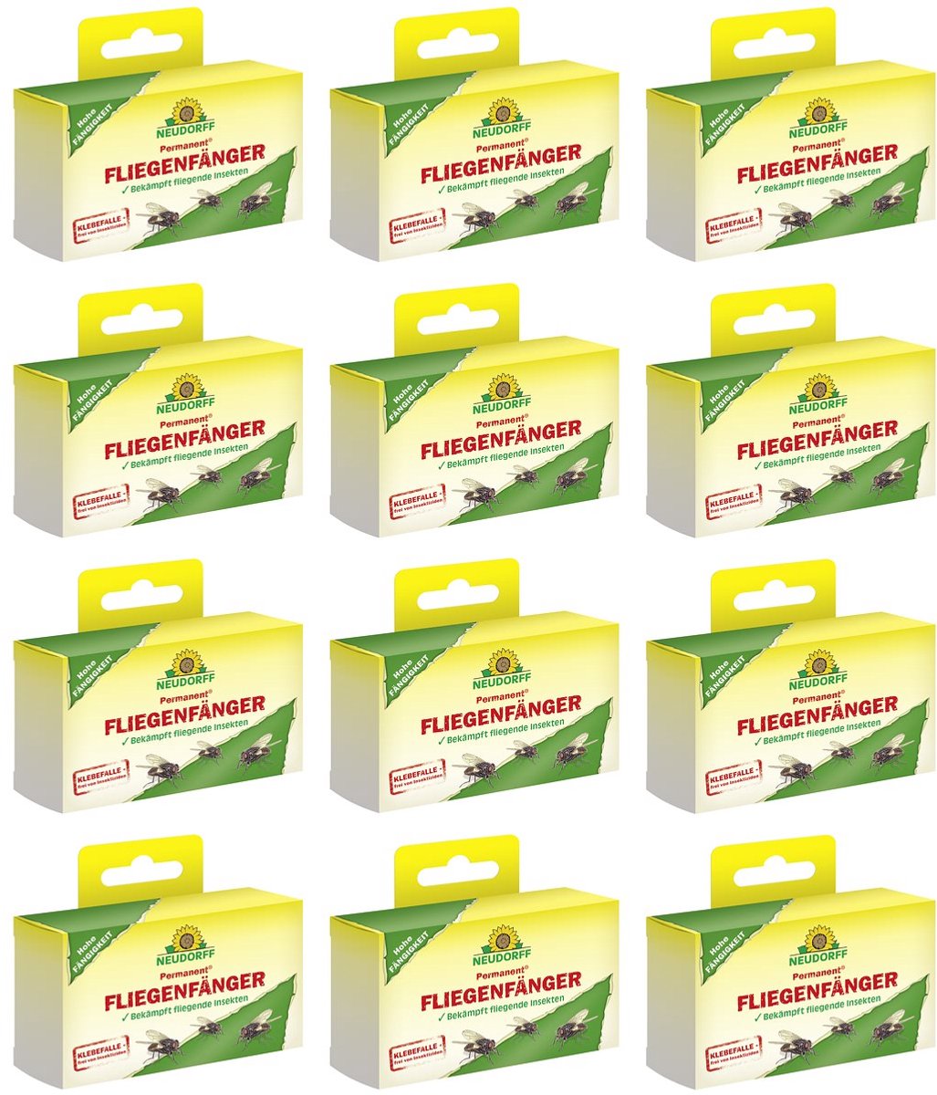 Neudorff Permanent Vliegenvanger set van 12 x 4 stuks