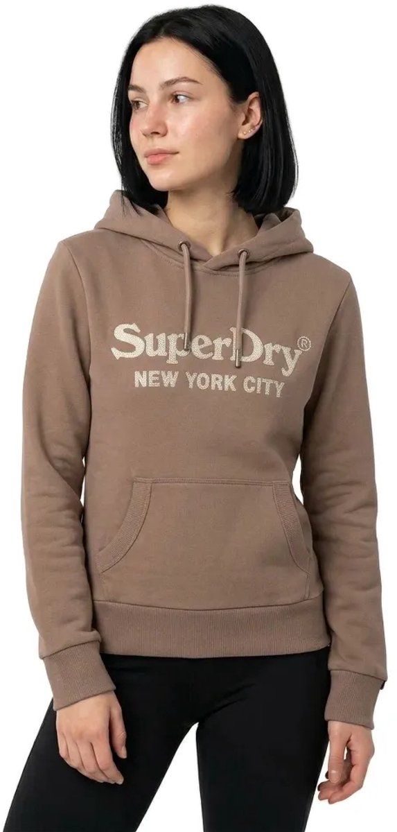 Superdry - Brand Mark hoodie met relaxte pasvorm - Dames - Hoodies
