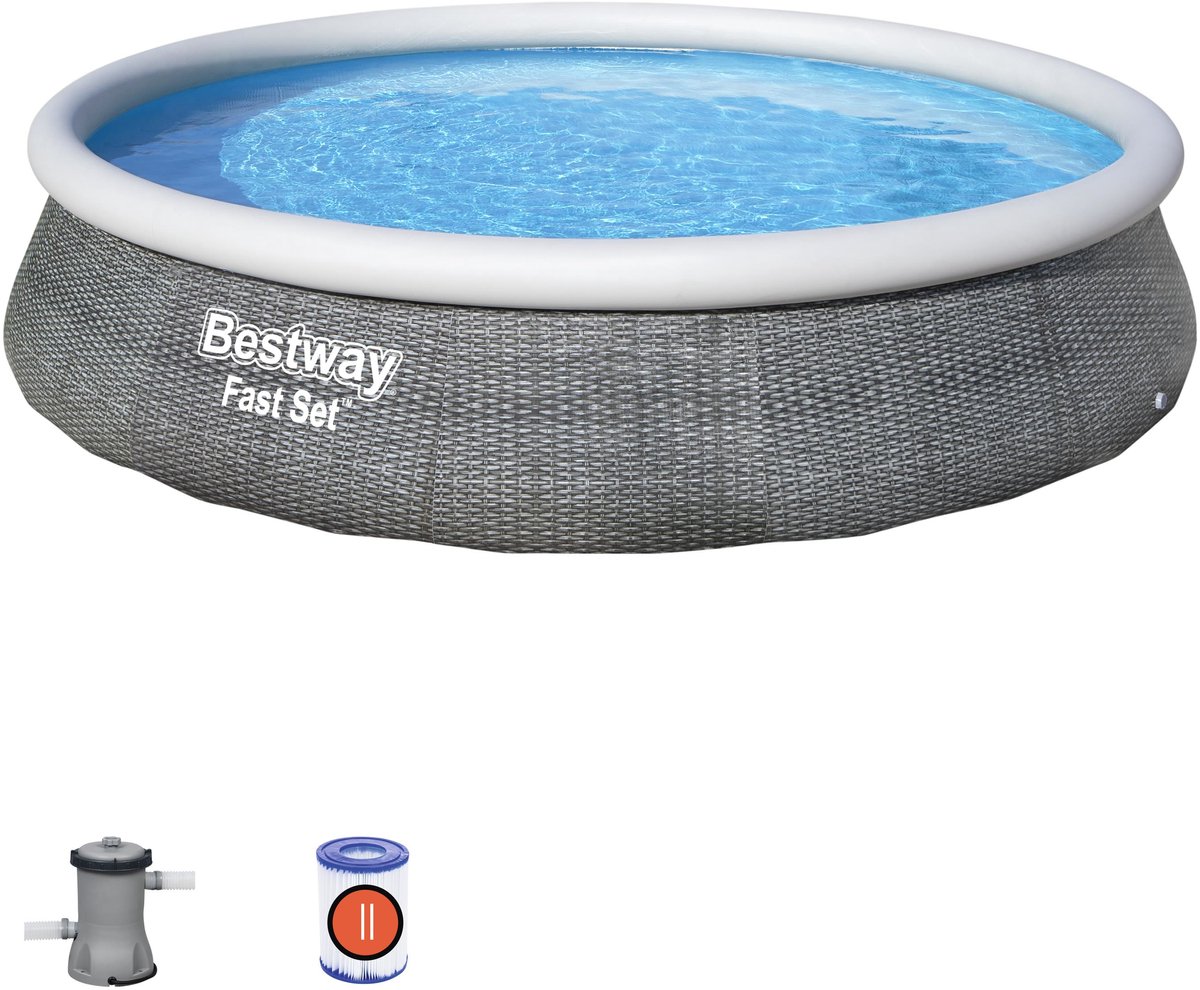 Bestway Inflatable pool with pump - Ø 396 x 84 cm