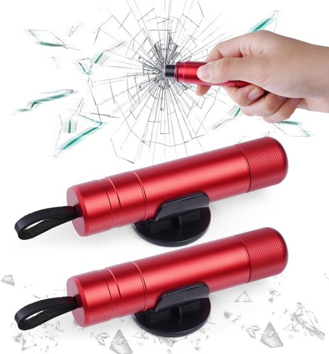 Dailygoods- Veiligheidshamer 2-in-1 - Noodhamer Auto - Gordelsnijder - Draagbaar