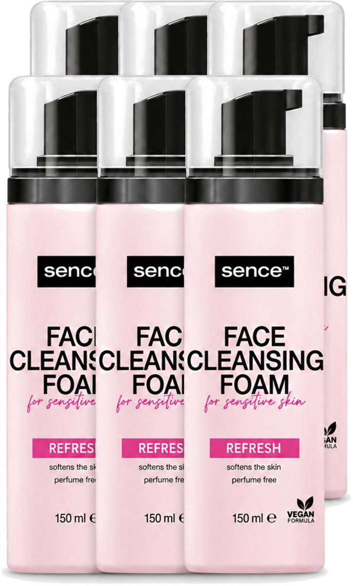 6 x Sence - Gevoelige Huid - Gezichtsreiniger - Foam - 150 ml - Voordeelverpakking - 6 stuks