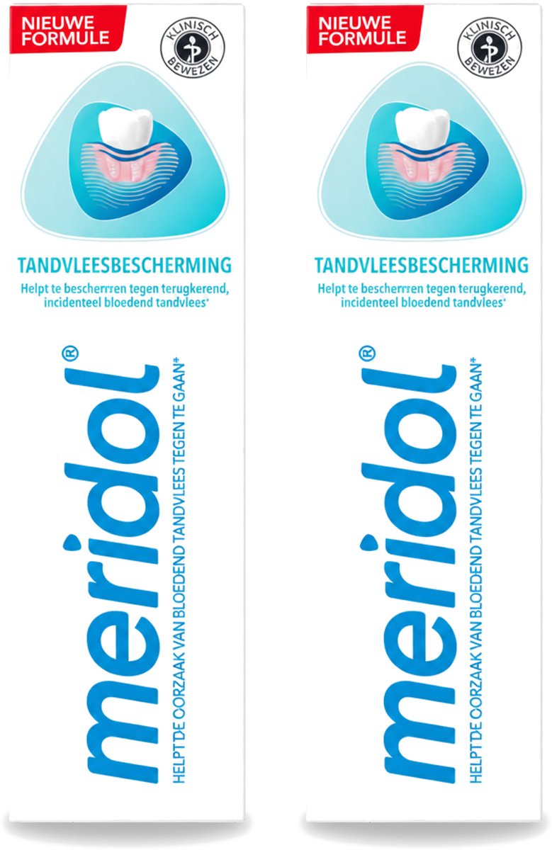 2 x Meridol - Tandpasta - Dagelijkse Tandverzorging - Beschermt tegen Tandvleesproblemen - 75 ml - Voordeelverpakking - 2 stuks