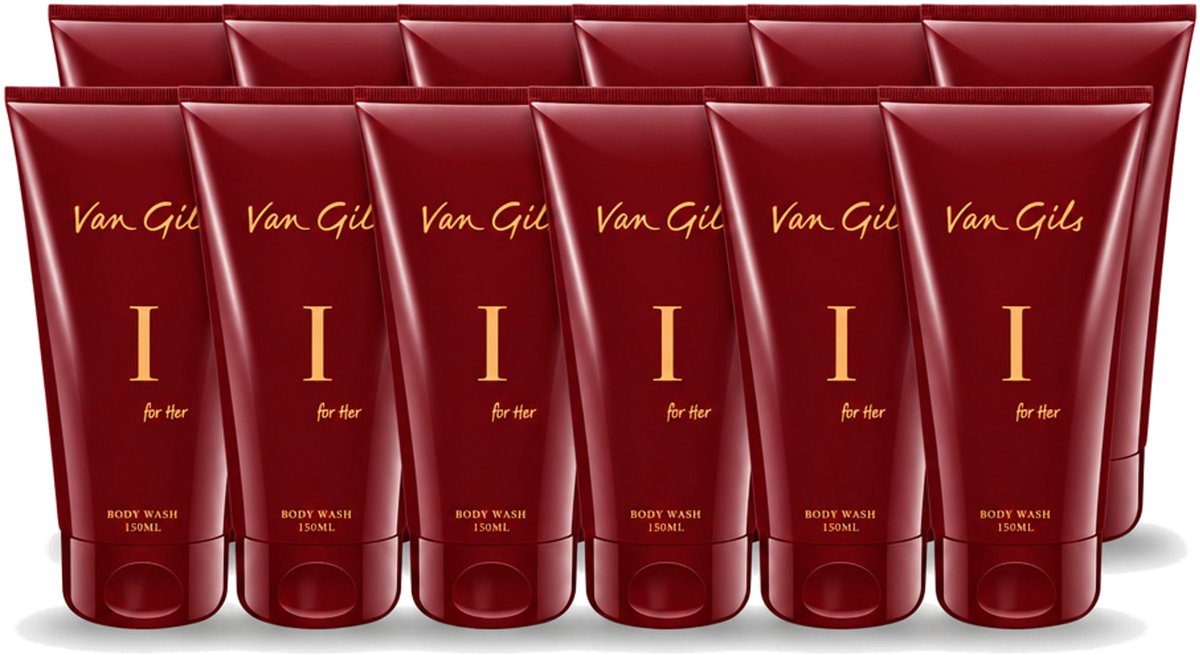 12 x Van Gils - Douchegel - I for Her - Zachte Reiniging & Luxe Geurbeleving - 150 ml - Voordeelverpakking - 12 stuks