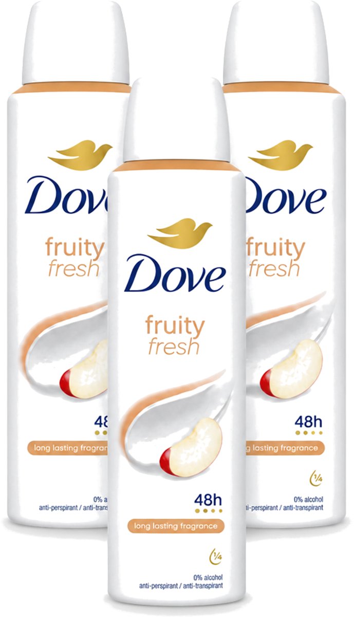 3 x Dove – Deodorant Spray – Fruity Fresh – 150 ml - Voordeelverpakking - 3 stuks