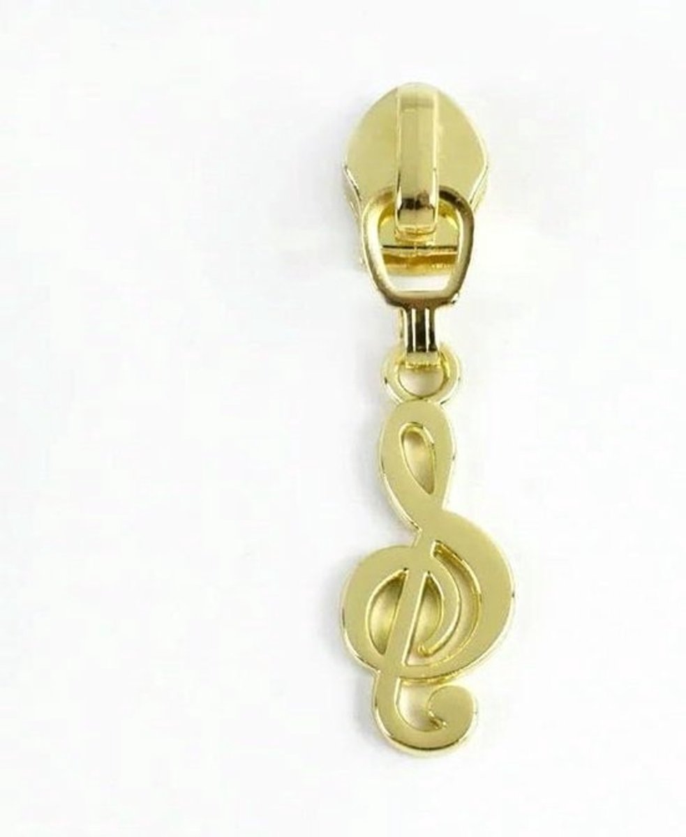 Gouden ritstrekkers - Ritsvervangers voor decoratie - Kleding repareren - Automatische vergrendeling - 5 stuks - Licht goud