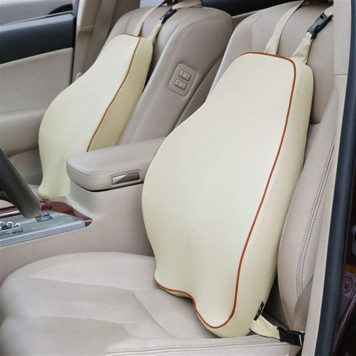 Car Seat Cushion Lumbar Pillow Memory Foam High Back Cushion Support for Office Chair Ergonomic Comfort Seat Body - ShopVlot