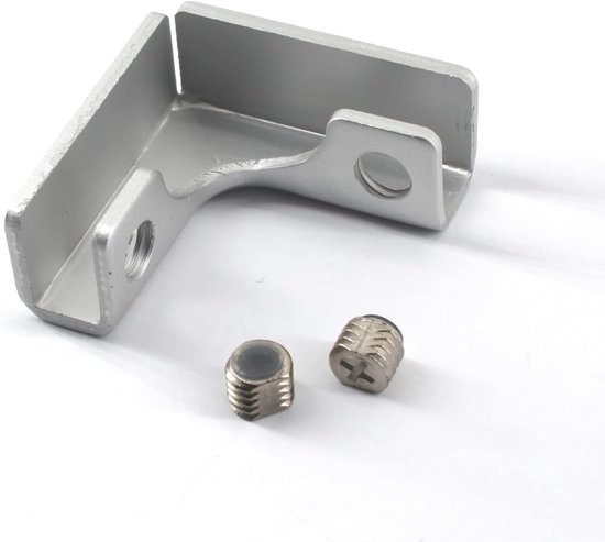 Glasbeugel voor bevestiging, aluminiumlegering, glassteun - 4 stuks, ideaal voor glasinstallaties, stevige bevestiging en eenvoudig te monteren — afbeelding 2