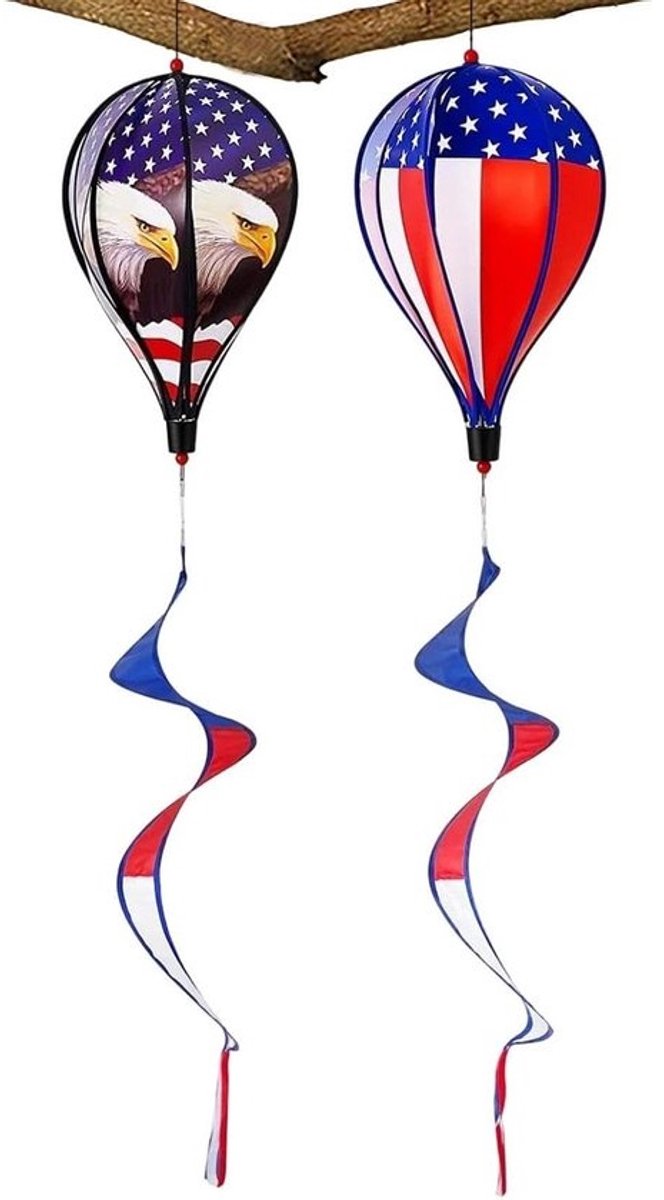 Windmolendecoratie - Luchtballon als tuindecoratie - Voor buiten - Decoratie - Weerbestendige stof - 109 centimeter - Meerdere kleuren