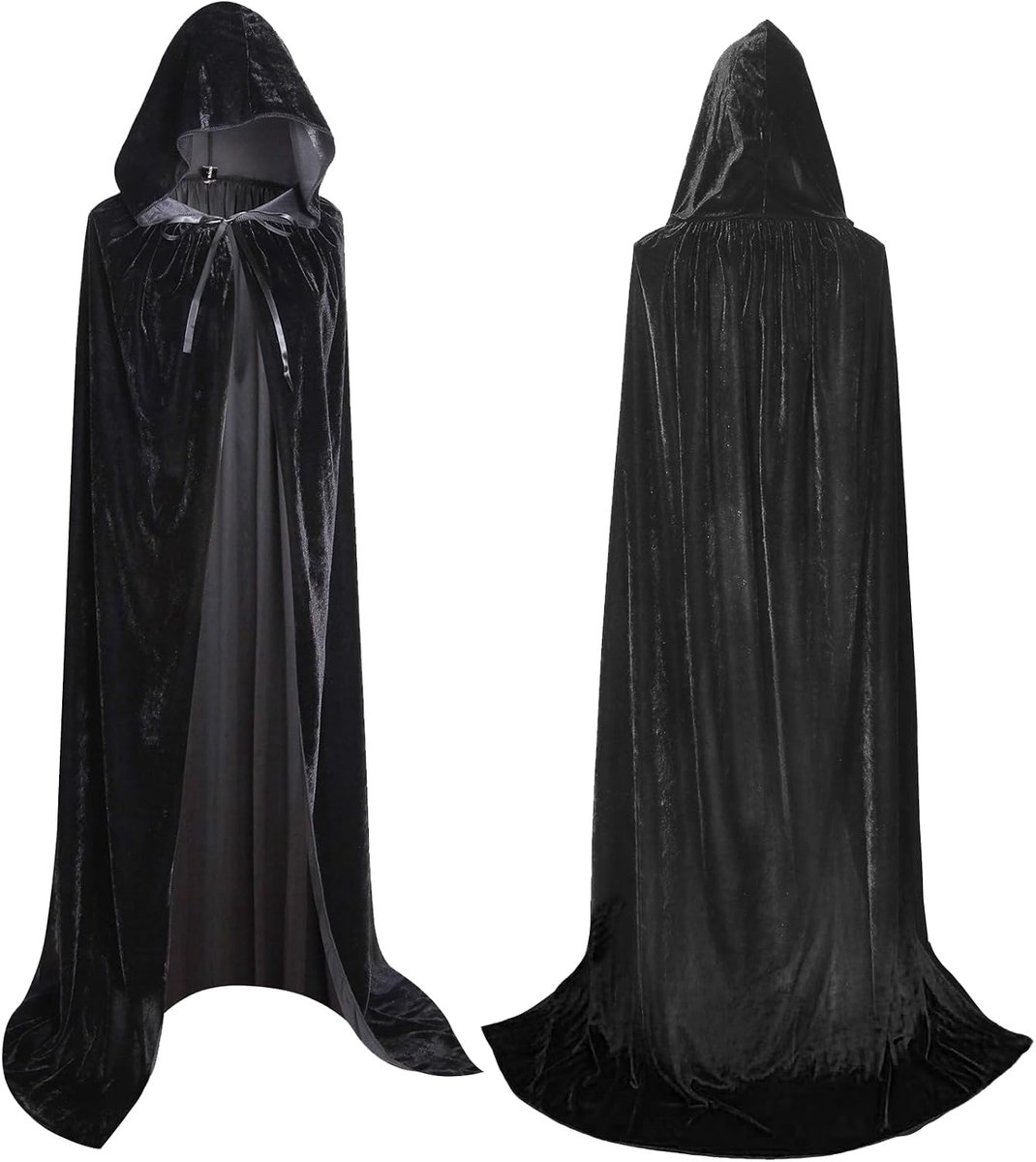 Cape met capuchon fluweel Halloween cosplay cape vampierkostuum voor 1,5
