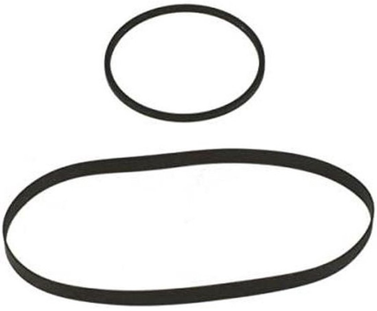 Draaitafelriemen - Platte riem - Vierkante riem - Voor muziek afspelen - Set van 2 - Standaardmaat - Zwart