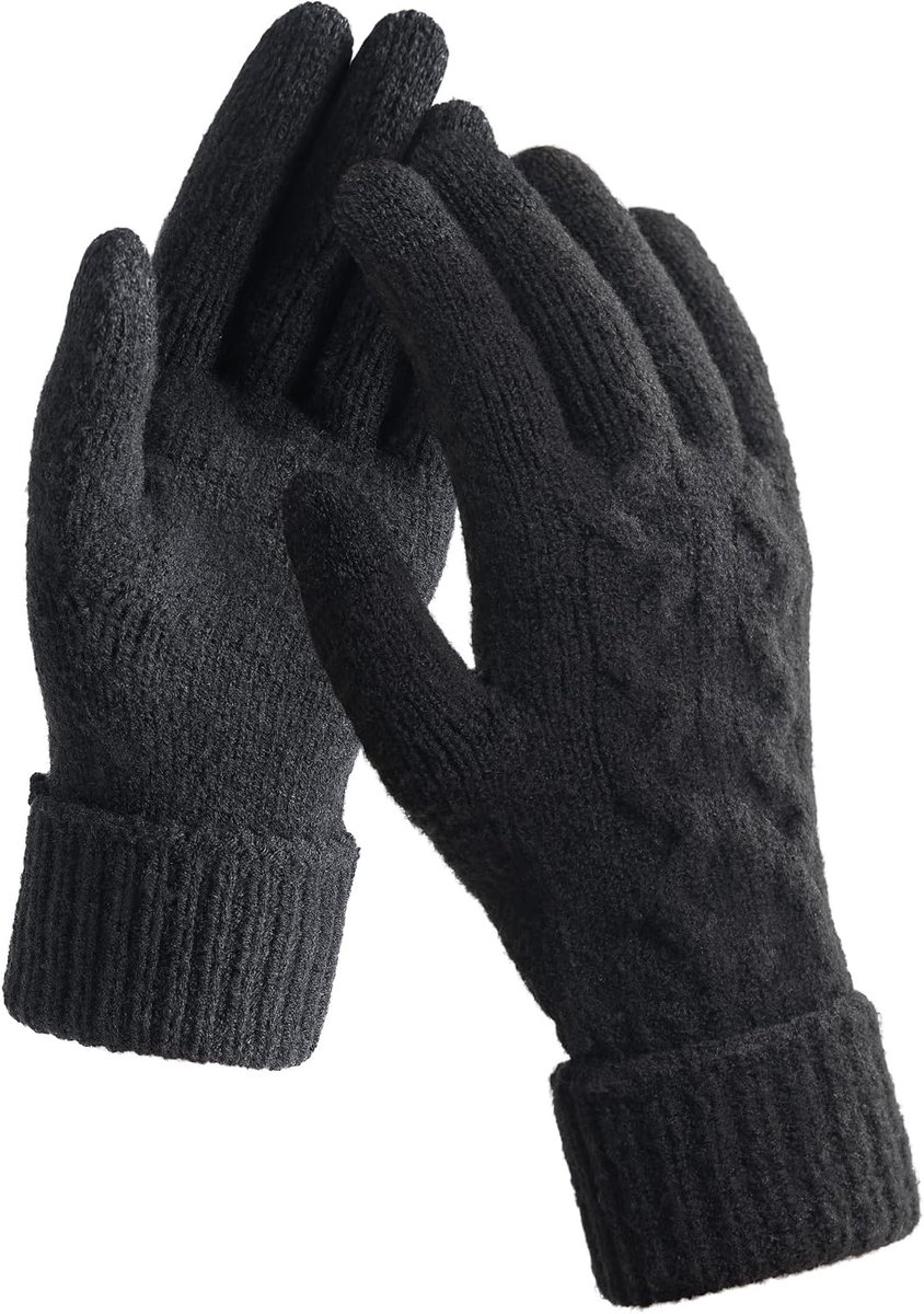 TRENDOUX Women's Winter Thermal Gloves Touchscreen Gloves Knitted Elastic Windproof Warm for Smartphone, Running - ShopVlot