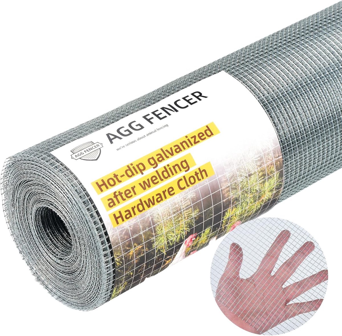 24" x 50ft Hardware Cloth 1/4" 23Ga Hot Dipped Galvanized After Welding, Chicken Coop Wire Fence, Garden Plant Welded - ShopVlot