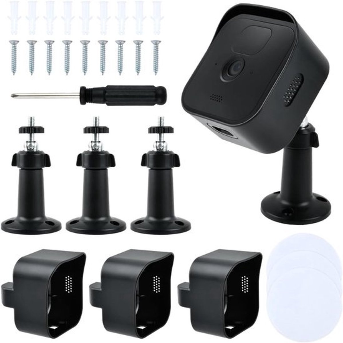 3-Pack Buiten Wandmontage Bevestigingsbeugels voor Buiten- en Binnen Beveiligingscamera's - Camera Accessoires en Bevestigingssystemen