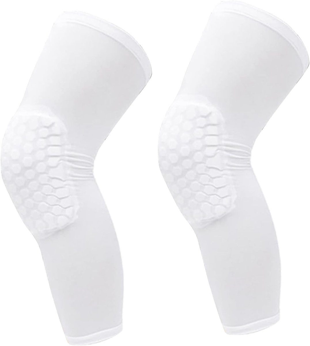 Unisex Kniebandage met Honingraatstructuur voor Bescherming en Compressie bij Basketbal, Voetbal en Tennis (L voor 175-185 cm)