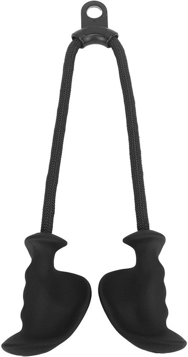 Tricepstouw - oefentouw voor fitness - krachttraining - hoge dichtheid - 20 x 18 x 7 cm - zwart