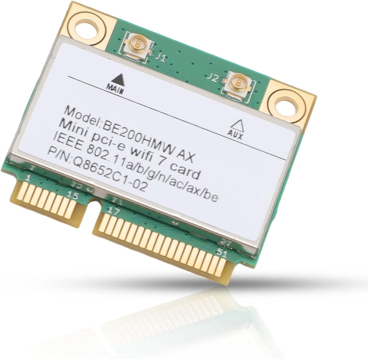 WiFi 7 Tri-Band Half Mini PCI-E Wireless Network Card 8774Mbps (2.4/5/6GHz) with Mu-Mimo & Bt 5.4 for Desktop PC - ShopVlot