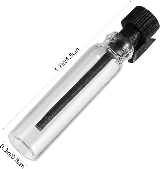 1 ml mini kleine lege parfummonsterflessen 100 stuks navulbare monsterflesjes met staafdoppen voor aromatherapie etherische oliën vloeibare geur — afbeelding 5