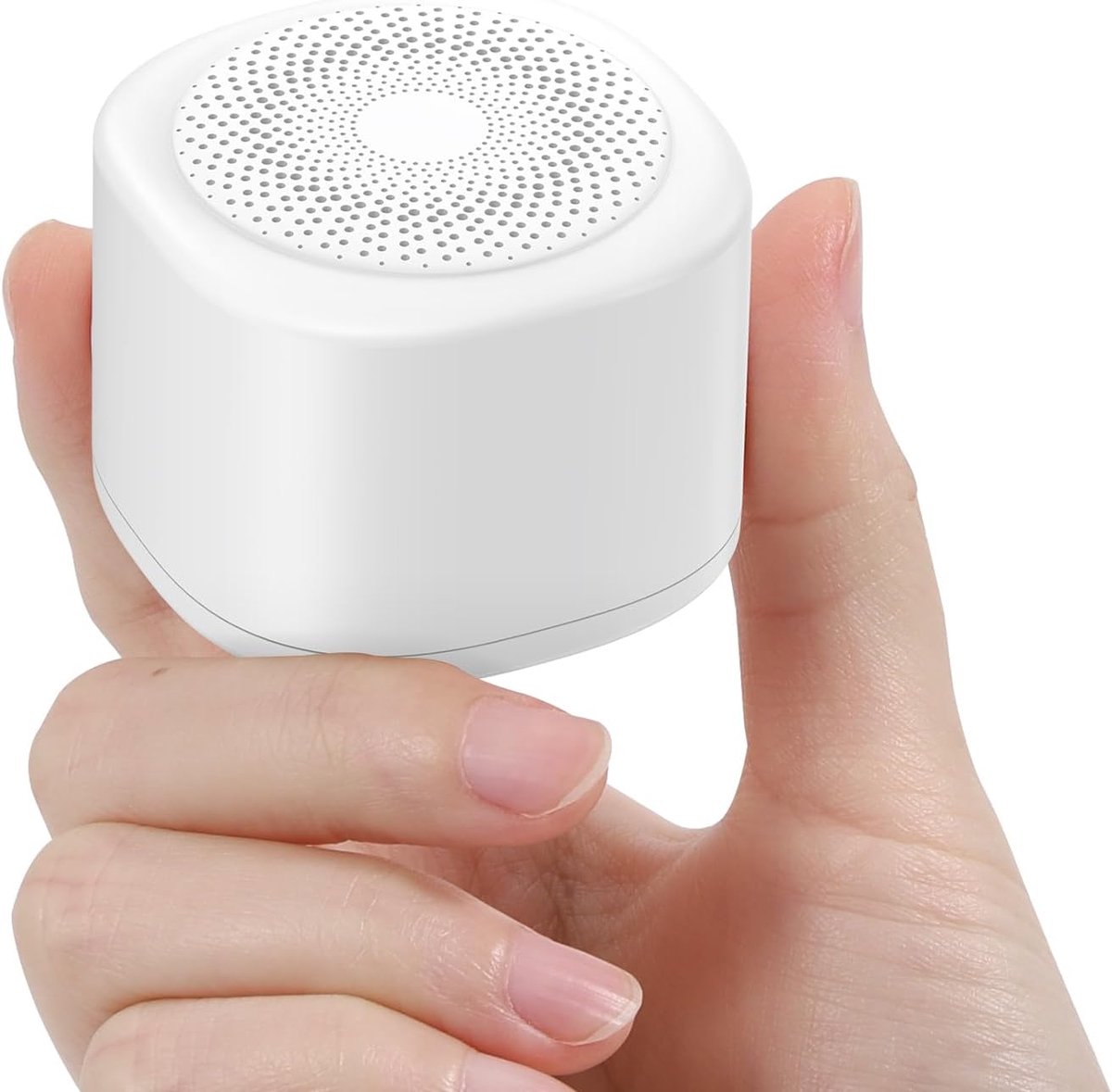 White Noise Machine voor baby's, draagbaar, wit geruis, babyapparaat voor volwassenen met 10 geluiden, inslaaphulp voor baby's met 7 verlichting, type-C, oplaadbaar (wit)