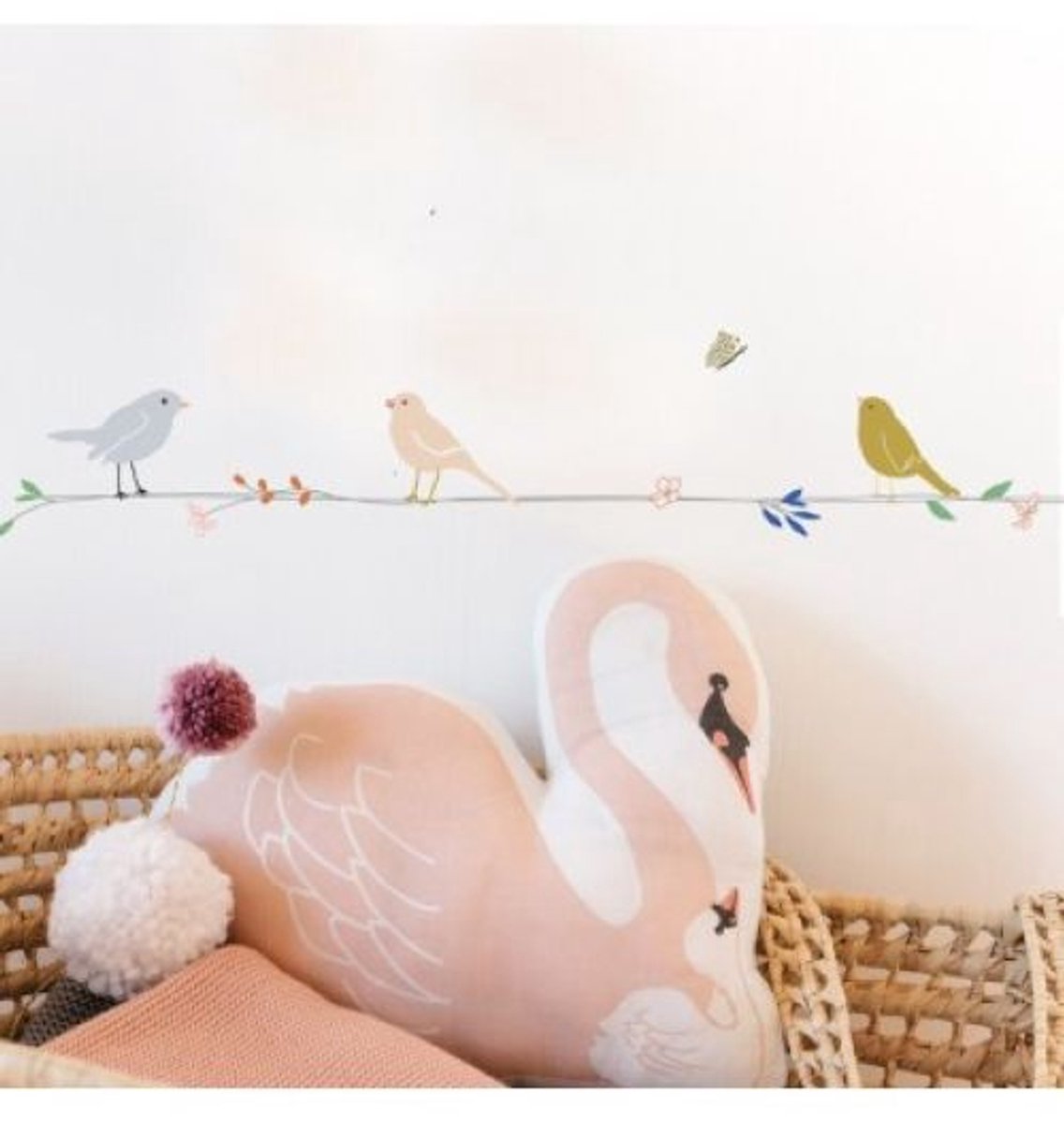 MIMI'Lou Muursticker Border Rand Vogels