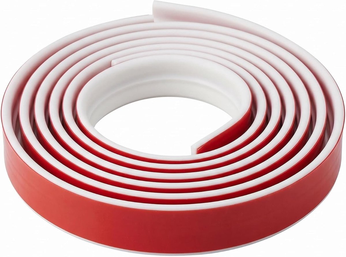 Sierlijsten, zelfklevend, wandlijsten, stuclijsten, plaklijsten, wit, 3 m, TPE, flexibele decoratieve strips (32 mm) - ShopVlot