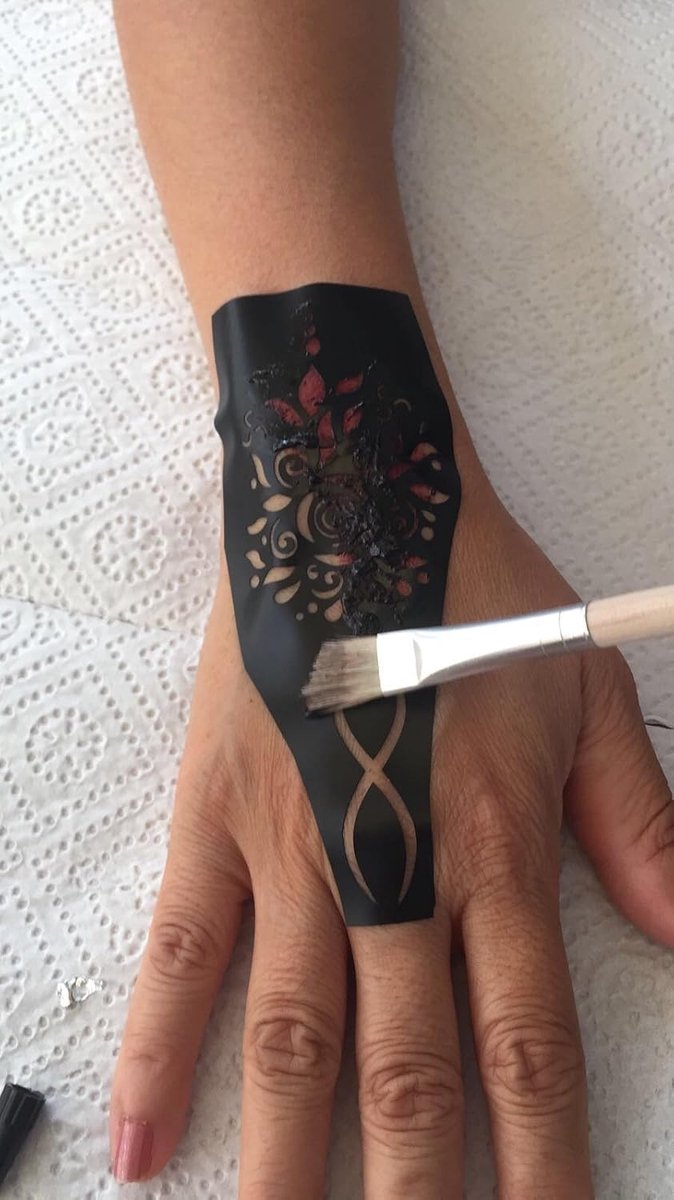 Stencil, 8 Vellen voor Handen en Lichaam