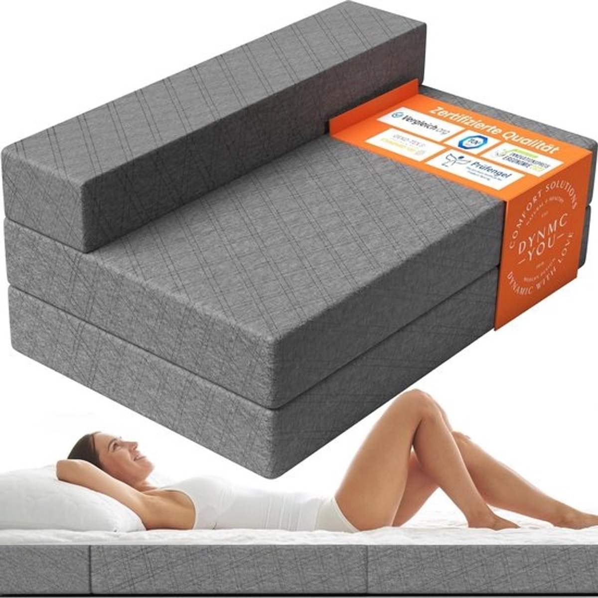 Opvouwbare slaapbank - voor twee personen - met extra dik matras