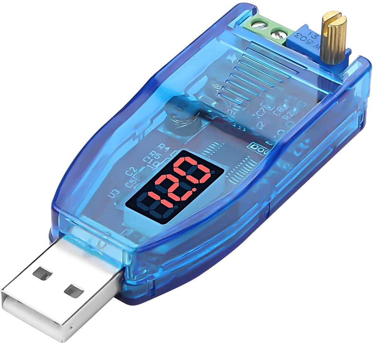 XMSJSIY DC Plug Connector USB Buck Boost Converter Voltage Regulator 5V to 1.8V 3.3V 5V 9V 12V 24V Set Step Up Step - ShopVlot