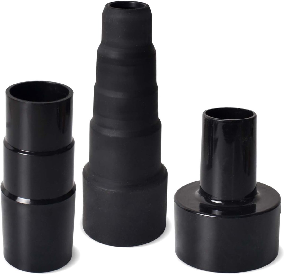 3 stuks adapters voor stofzuiger, slangaansluiting zwart, universele adapter voor zuigslang, aansluiting op - ShopVlot