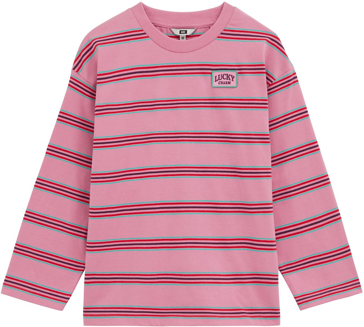 WE Fashion Meisjes oversized gestreept T-shirt